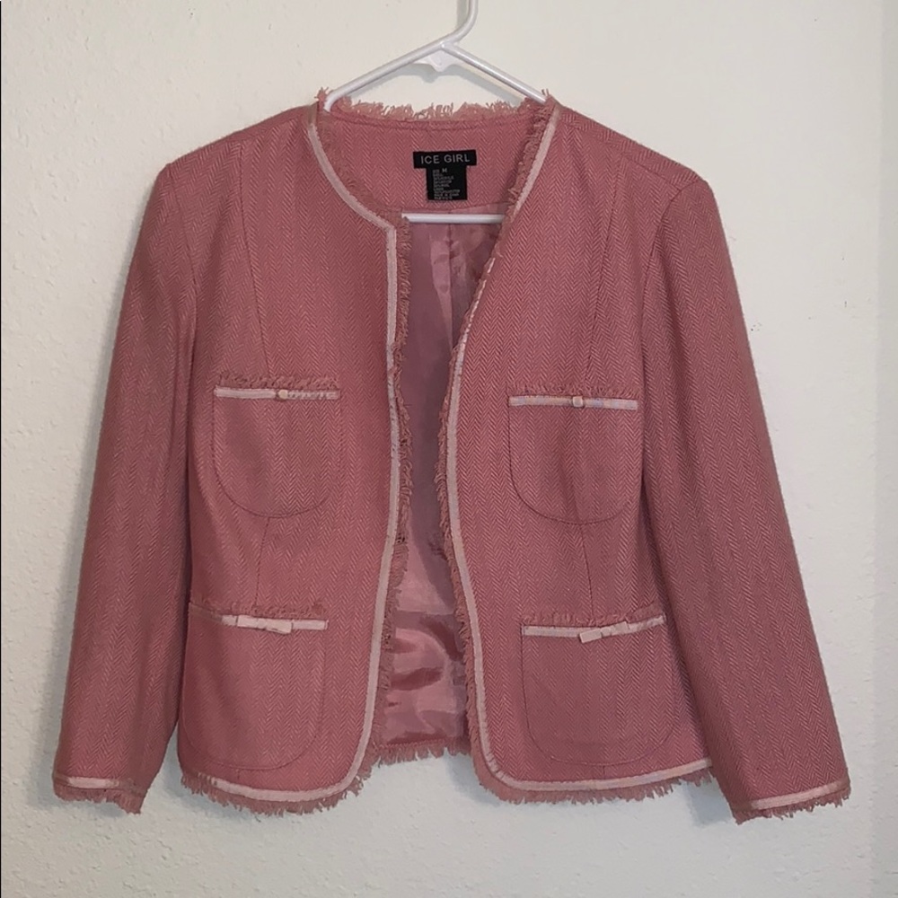 Women’s Pink 3/4 Sleeve Blazer
